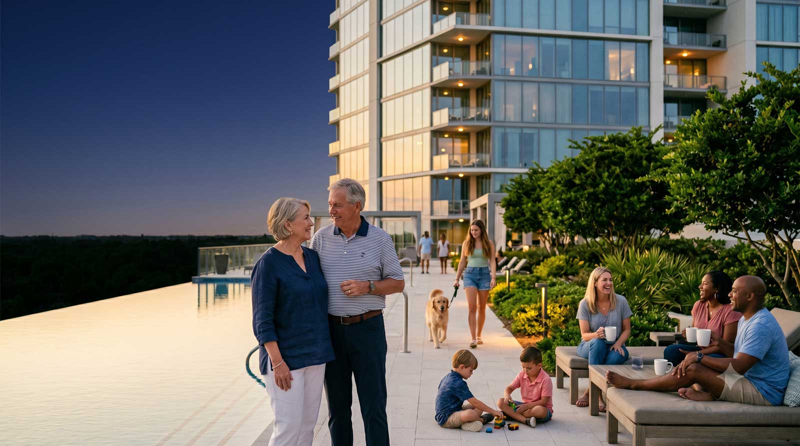 A Gulf Coast condominium community where neighbors live under one shared roof