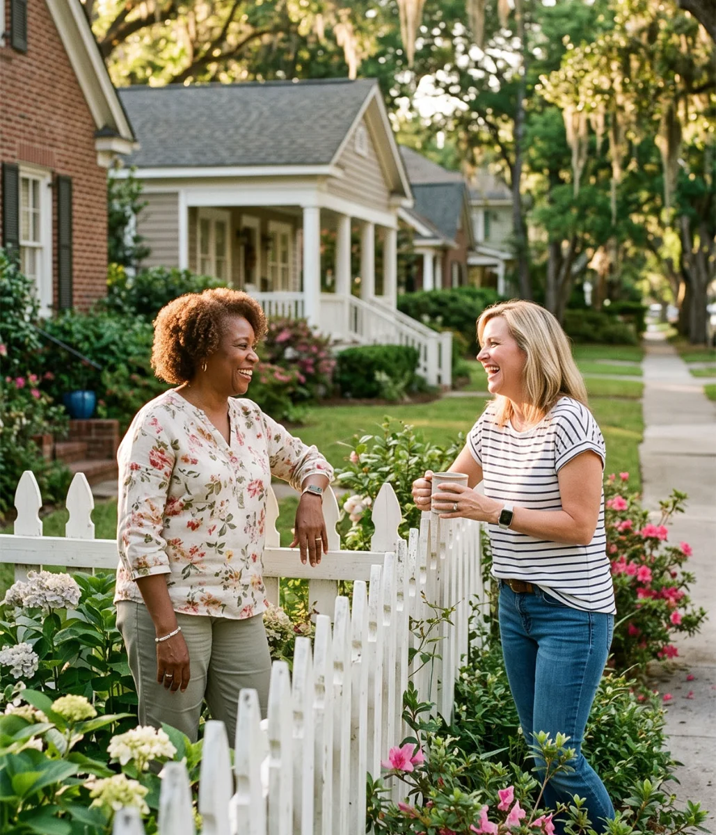 A healthy, well-kept Gulf South neighborhood where dues stay current and common areas are cared for